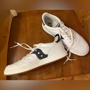 Saucony White and Navy Athletic Shoes